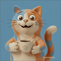 Coffee Time Cute Cat GIF