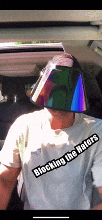 BluestoneSunshields haters visor blocking the haters bluestone sunshields GIF