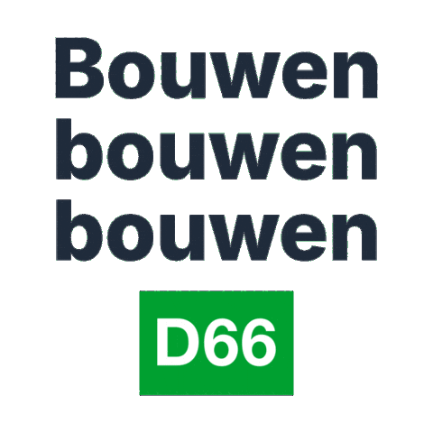 Poster Bouwen Sticker by D66