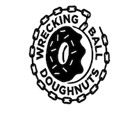 wreckingballdoughnuts dundee wrecking ball doughnuts wreckingballdoughnuts dundee doughnuts Sticker
