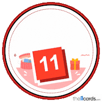 11Th 11 Years Sticker by TheEcards.com