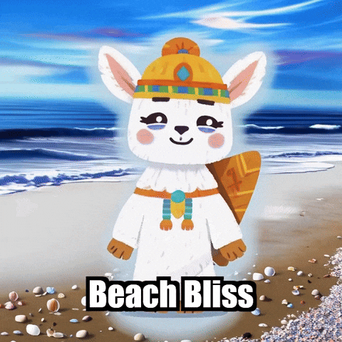 Beach Day Summer Vibes GIF by Llamaozi
