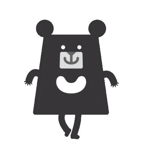 Black Bear Dancing Sticker by 黑啤 BEERU