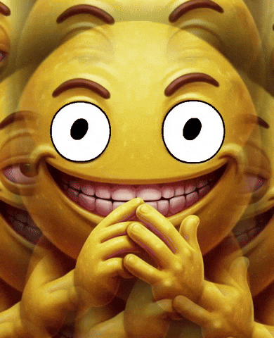 lansceif giphyattribution giphycreatortest yellow guy crazy head GIF