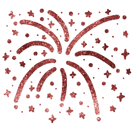 Glitter Fireworks Sticker