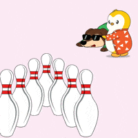 Crashing In Lets Go Bowling GIF by ChesterAbstract