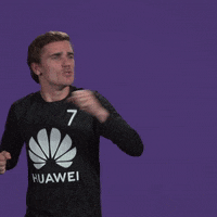 happy antoine griezmann GIF by HuaweiMobileFr