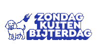 DeZondag hond zondag wandelen hondje Sticker