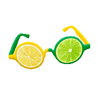 glasses lemon Sticker by Sprite WEBU