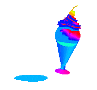 Hungry Ice Cream Sticker by badblueprints