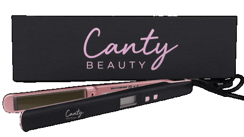 Hair Straightener Sticker by Canty Beauty
