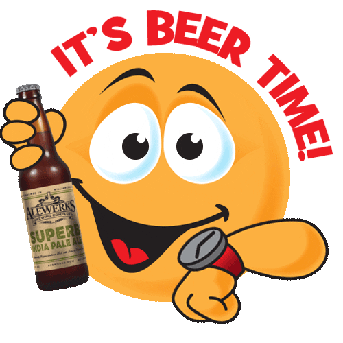beer emoji Sticker by Alewerks Brewing Company