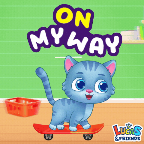 Speeding On My Way GIF by Lucas and Friends by RV AppStudios