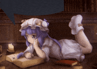 Reading Patchouli GIF