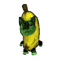 Cat Banana Sticker