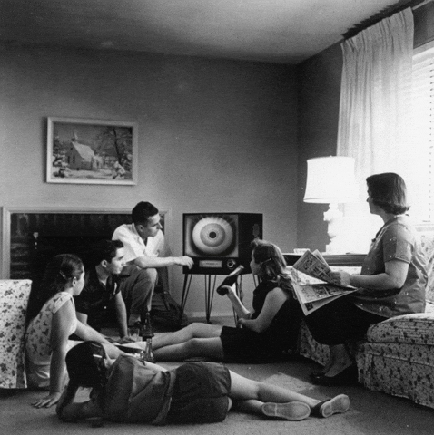 Watching Black And White GIF