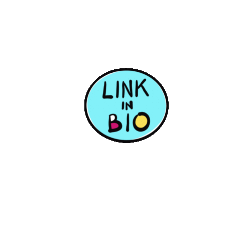 Light Blue Link In Bio Sticker