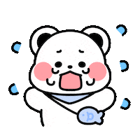 bongbong_fy sad emoticon 눈물 곰돌이 Sticker