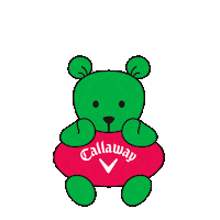 love_callaway golf bear golfer 熊 Sticker