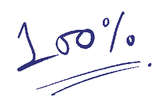 A Hundred Percent Sticker by Digital Pratik