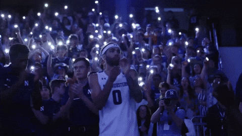 College Basketball Clapping GIF by Northwestern Athletics