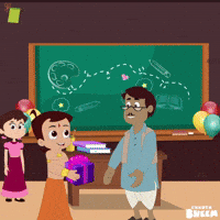 Gratitude Teachers GIF by Chhota Bheem