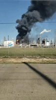 Flames Rise Over Valero Refinery Following Explosion