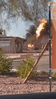 Dozens of Vehicles Damaged After Explosive Propane-Tank Fire Near Phoenix Airport
