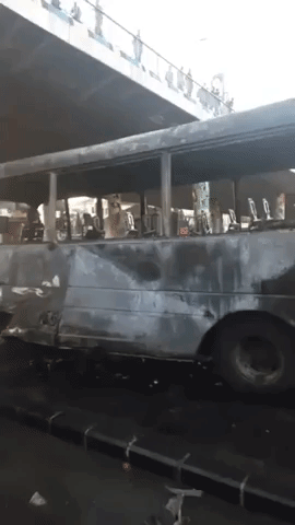 Footage Shows Aftermath of Deadly Damascus Bus Blast