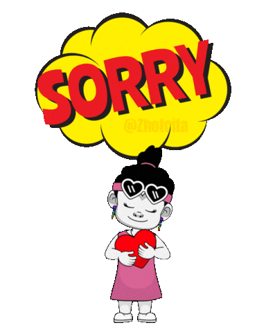 Sorry Forgive Me Sticker by Zhotcita