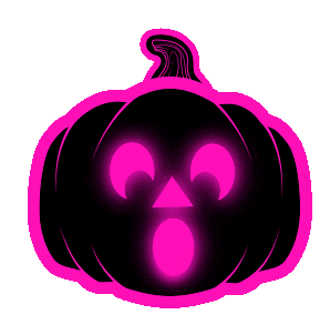 Jack O Lantern Neon Sticker by Die With Your Boots On