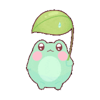 chuchuillustrations kawaii adorable rain frog Sticker
