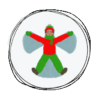 Snow Angels Christmas Sticker