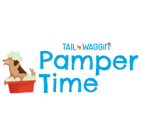 tailwagginae grooming pamper dog grooming tailwaggin Sticker