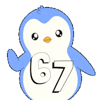 6 7 Penguin Sticker by Pudgy Penguins