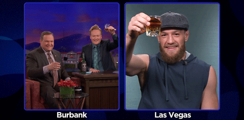 conor mcgregor cheers GIF by Team Coco