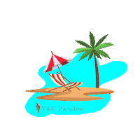 Summer Beach Sticker by V&Cparadise