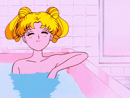sailor moon bath GIF