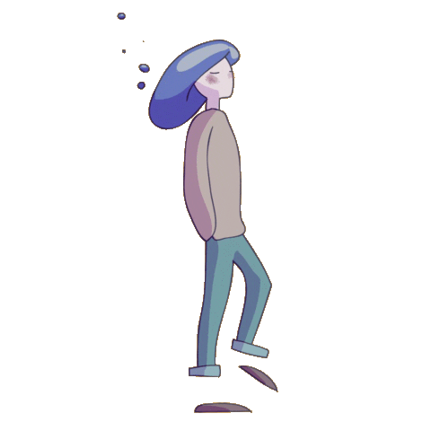hattielou walk bounce bubble strut Sticker