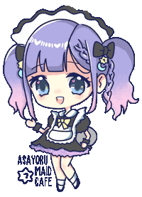 asayoru_cafe kawaii cafe chibi anime girl Sticker