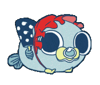 pongbong cute animation baby fish Sticker