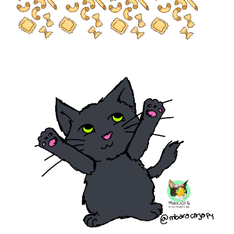 Cat Pastas Sticker by ingridkooks.com