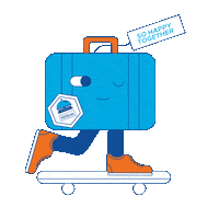 Skateboard Winking Sticker by Hilton Hotels