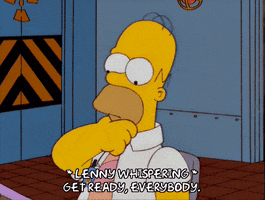 contemplating homer simpson GIF