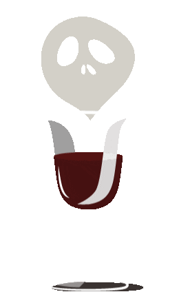 red wine night Sticker by Nazaret Escobedo