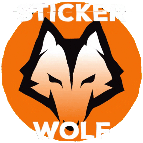 glitch wolf Sticker by StickerWolf
