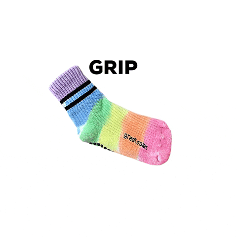 GSsocial giphygifmaker grip socks barre socks sticky socks GIF