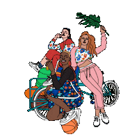 agostinaillu sports fashion friends workout Sticker