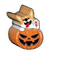 Trick-Or-Treat Dog Sticker by Petique, Inc.