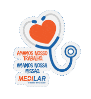 medilargestaoemsaude amor coracao estetoscopio medilar Sticker